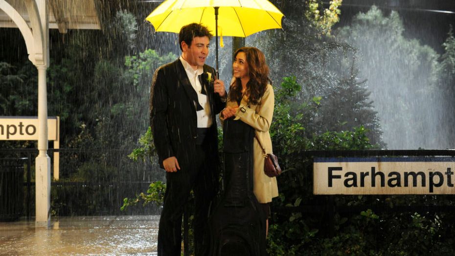 Ted And Tracy with Yellow Umbrella